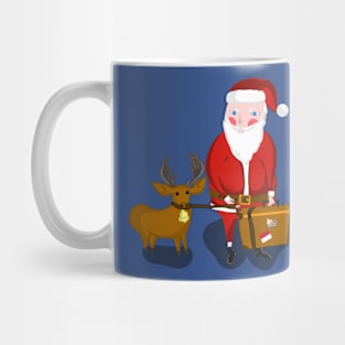 Santa is ready to travel Mug